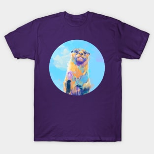 Mister Otter - Colorful Animal Portrait T-Shirt